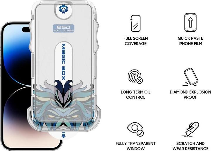 Produktbild Lito Panzerglas inkl. Installationstool (1 Stück, Apple iPhone 13 Pro Max, Apple iPhone 14 Plus)