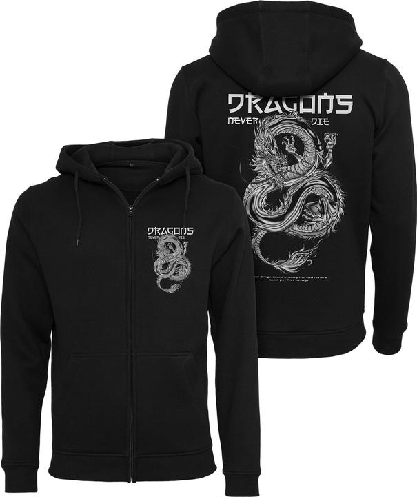 Immagine prodotto Mister Tee Felpa con cappuccio Dragons Never Die Heavy Zip - 132739 (5XL)