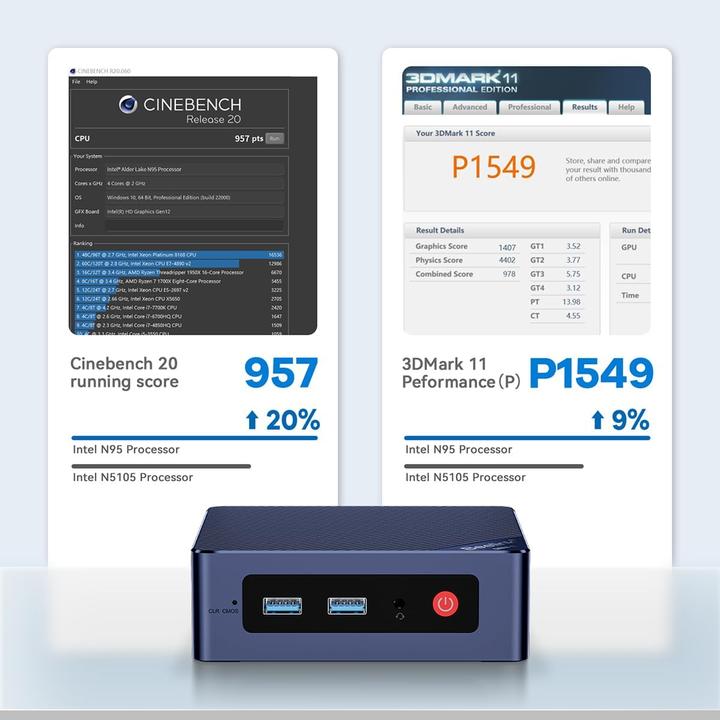 Produktbild Beelink S12 Mini PC mit Intel Alder Lake N95 Prozessor (16.38 GB)