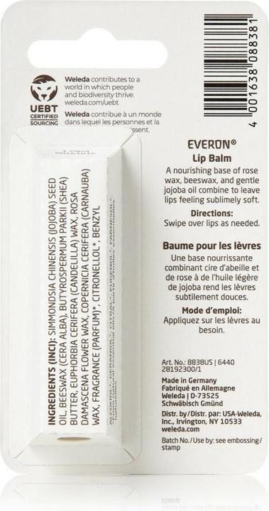 Voedingswaarden en ingrediënten Weleda Everon (Balsem, 5 ml)