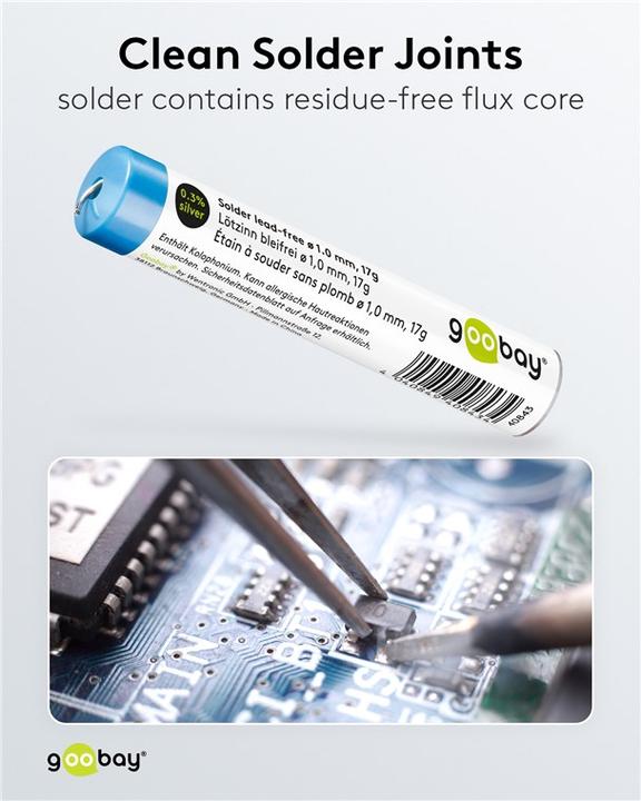 Actual product image Goobay Professional solder lead-free, ø 1.0 mm, 17 g (Solder)