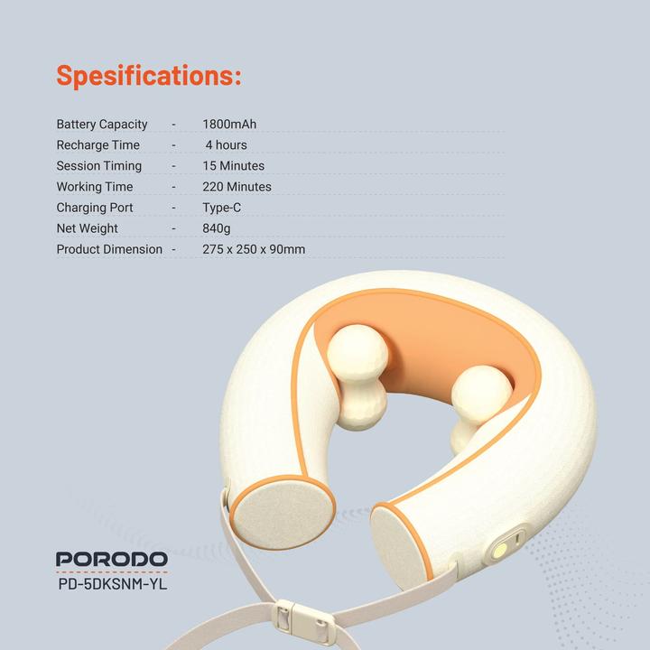 Actual product image Porodo Shiatsu Neck Massager
