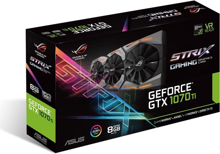Image du produit ASUS GeForce ROG STRIX GTX 1070 Ti 8G GAMING (8 Go)
