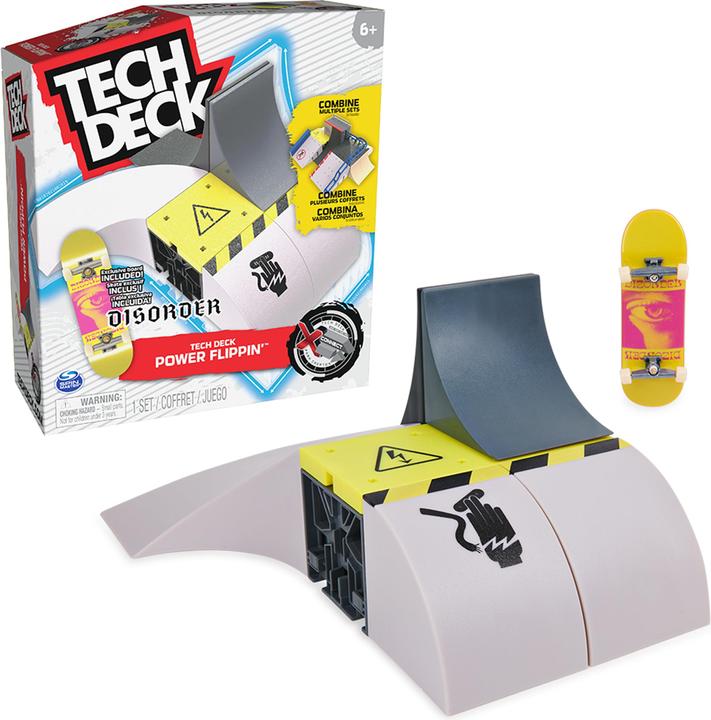 Produktbild Tech Deck X-Connect Starter-Set - Power Flippin' Rampenset mit authentischem Fingerboard und Zubehör (Multilingual)