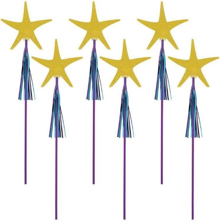 Image du produit Amscan Baguette magique pailletée Mermaid Wishes (lot de 6)