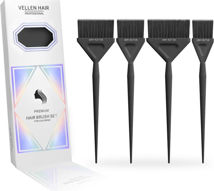 Image du produit Vellen Hair Set de pinceaux à colorer, pack de 4, noir
