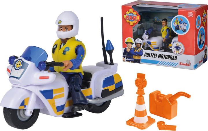 Actual product image Simba Sam police motorcycle with figure