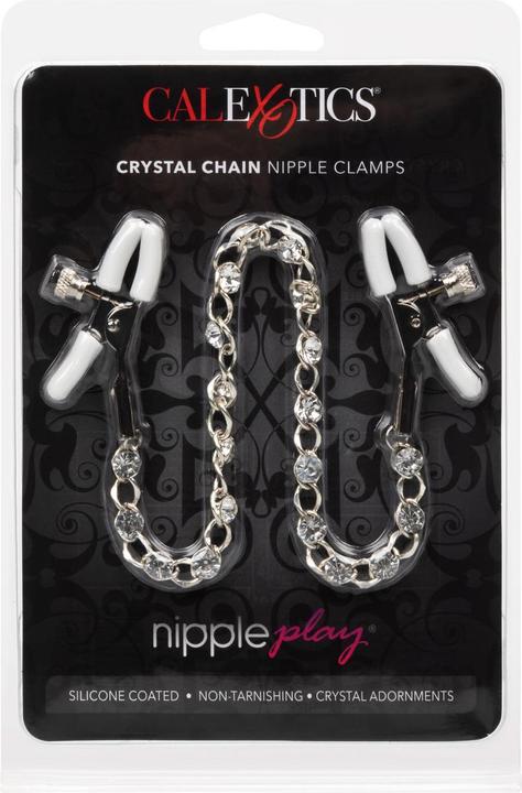 Actual product image CalExotics Crystal Chain Nipple Clamps