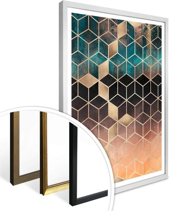Image du produit Trenddeko Géométrie vert or (30 x 40 cm)