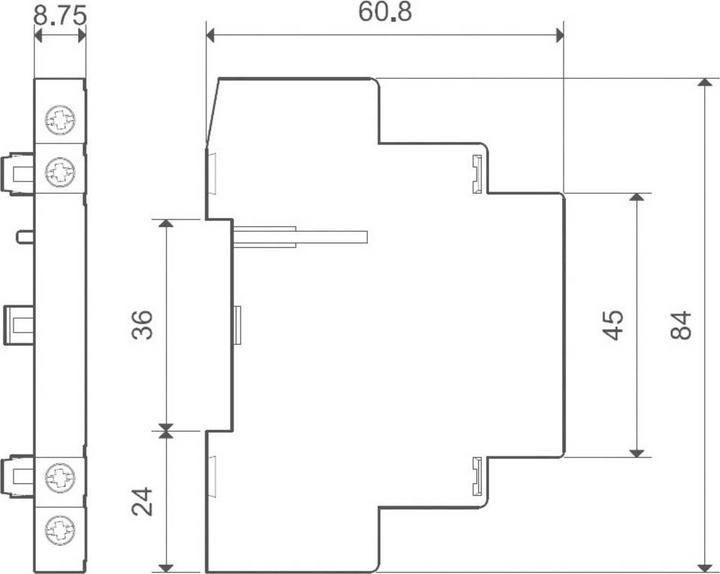 Actual product image Finder Contactor auxiliary contact 2 NO 6A