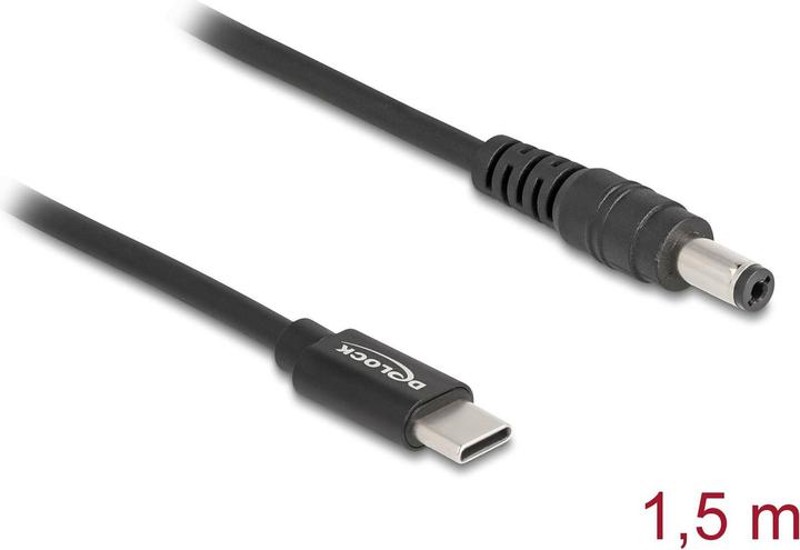 Actual product image Delock Charging cable USB-C to 5.5 x 2.1 mm plug 1.5 m