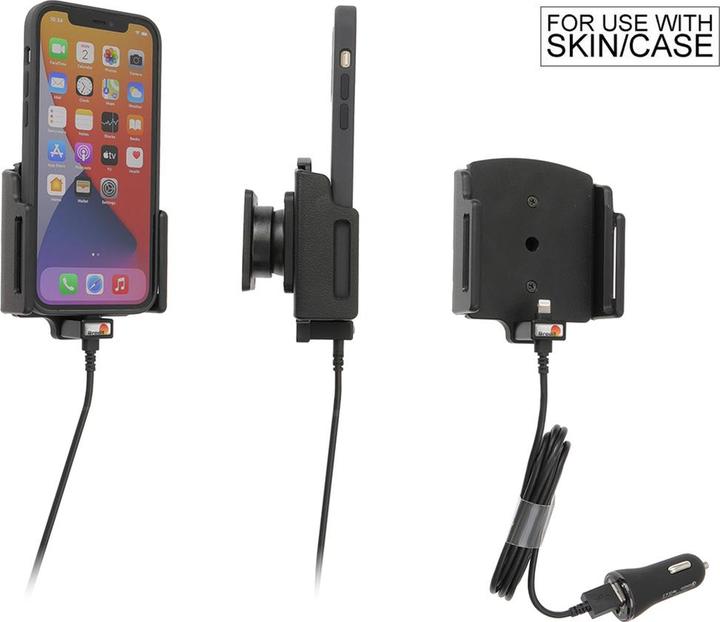 Produktbild Brodit einstellbarer Halter (seitlich) Aktiv USB, 12/24V, für APPLE iPhone 14 Pro, inkl. USB-Ladege