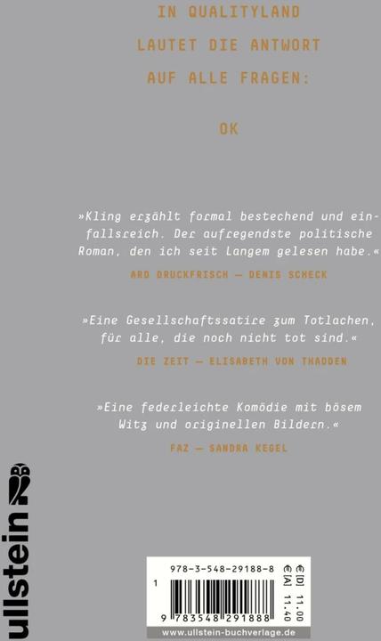 Produktbild QualityLand (Deutsch, Marc-Uwe Kling, 2019)