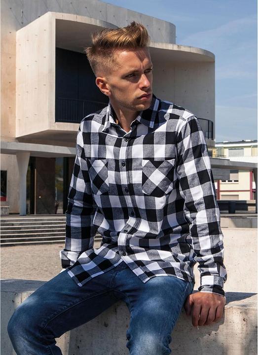 Actual product image Build Your Brand Check flannel shirt (M)
