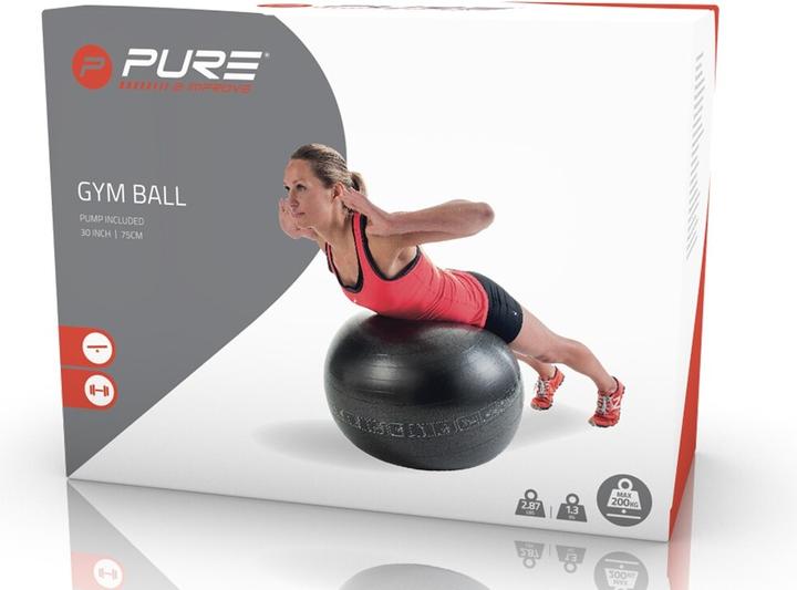 Actual product image Pure2improve 2Improve P2I200080 Exercise Ball, 75 cm, Juodas, PVC (75 cm)