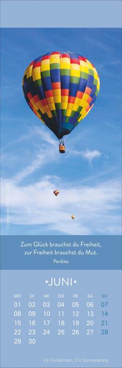 Actual product image Gute Gedanken Lesezeichen & Kalender 2026 (6 x 18 cm, Hardcover, German)