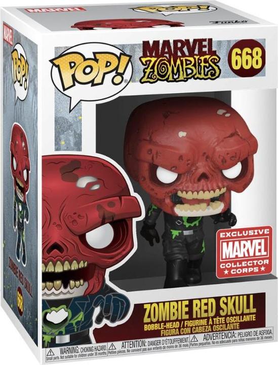 Actual product image Funko POP! Marvel Zombies Zombie Red Skull Exclusive