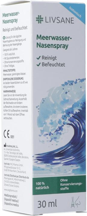Valori nutrizionali e ingredienti Livsane Acqua di mare (1 Pezzo/i)