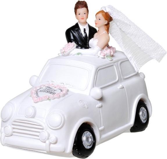 Image du produit UdoS Tirelire couple de mariés en voiture (11 x 14 cm)