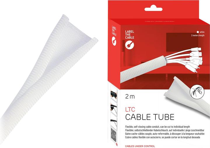Immagine prodotto Label-the-cable Organizzatore di cavi bianco 1 pezzo (LTC 5120) (Tubo cavi, 200 cm)