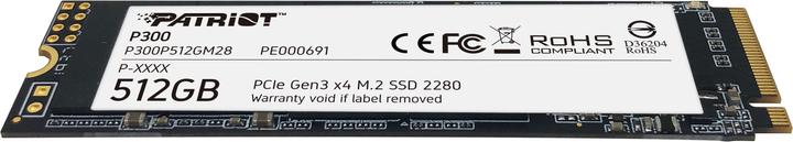 Image du produit Patriot P300 SSD 512 GB (512 Go, M.2 2280)