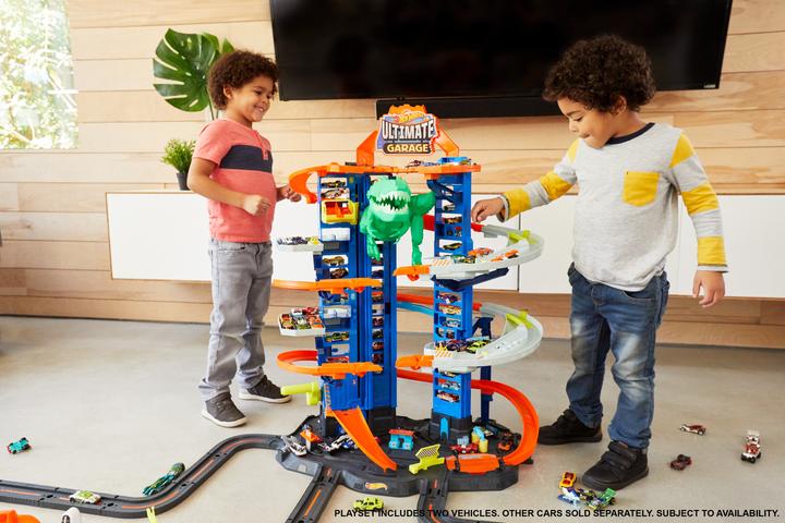 Image du produit Hot Wheels Parking City Megacity avec attaque de T-Rex