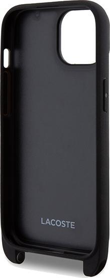 Actual product image Lacoste LCHCP15SSPVCK iPhone 15 / 14 / 13 6.1" czarny/black hardcase Iconic Petit Pique Crossbody (Apple iPhone 15)