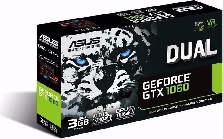Image du produit ASUS DUAL GeForce GTX 1060 3GB (3 Go)