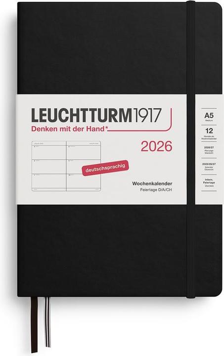 Produktbild Leuchtturm1917 Leuchtturm 1w/2s Medium Hc Schwarz (A5, Deutsch)
