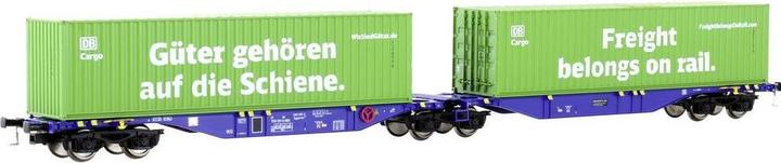 Actual product image Mehano 28398 HO Containerwagen Sggmrss'90 DB Cargo der Ermewa DB Cargo der Ermew