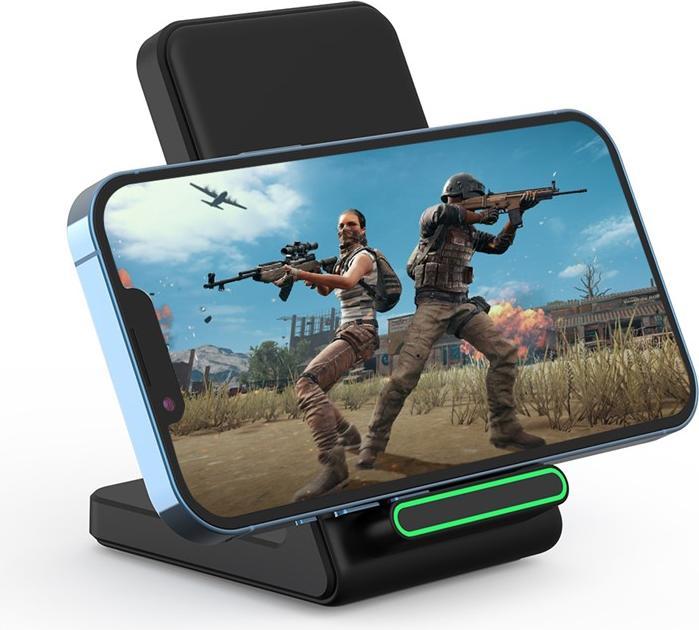 Produktbild Apfelkiste Qi Wireless Charger Induktionsladegerät Ladestation - Schwarz (15W) (15 W)