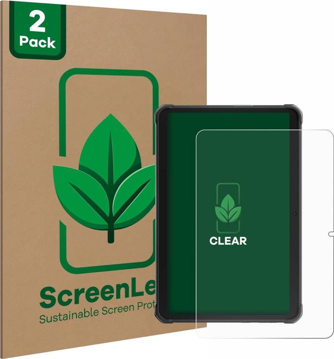 Actual product image ScreenLeaf Screen Protector sustainable Screen Protection, clear, anti-scratch (2 Piece, R8)