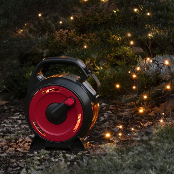 Actual product image Konstsmide LED light chain with cable reel (37.93 m)