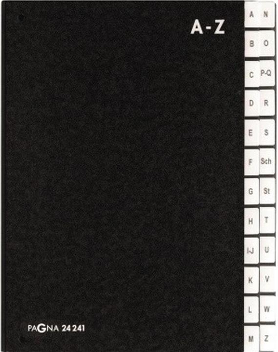 Produktbild Pagna Pultordner 24241-04 DIN A4 A-Z 24Fächer Hartpappe sw (A4)