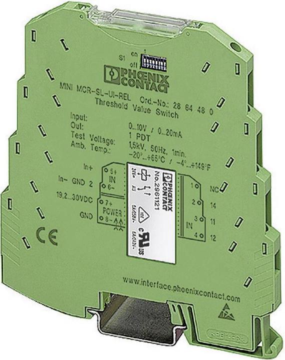 Actual product image Phoenix Contact DIN rail adjustable threshold switch