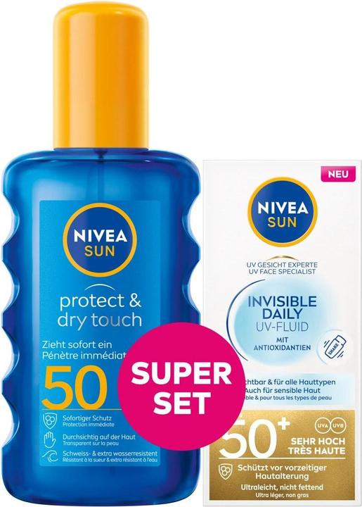 Actual product image NIVEA Protect & Dry Touch (Sun spray, SPF 50+, 240 ml)