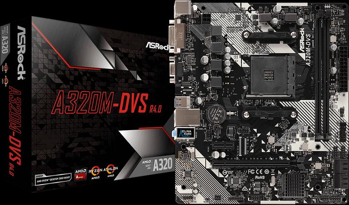 Produktbild AsRock A320M-DVS R4.0 (AM4, AMD A320, mATX)