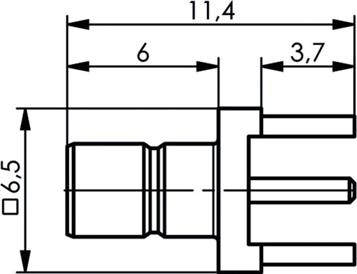 Immagine prodotto Telegärtner Connettore SMB, installazione verticale 50 Ohm J01160A0211 1 pz.