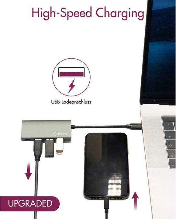 Produktbild Icy Box USB-Hub IB-HUB1428-C31 (USB-C, 4 Ports)