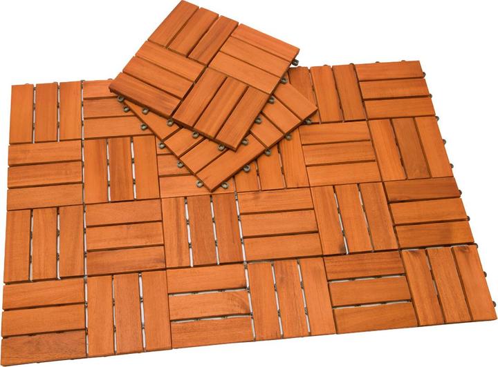 Image du produit Casaria Dalles en bois (44 x, 30 x 30 cm)