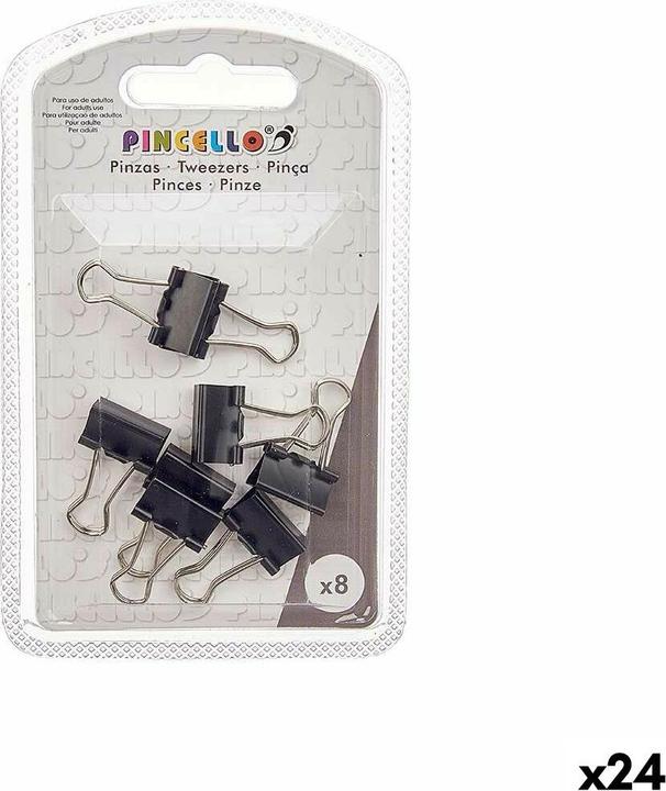 Produktbild Pincello Klammern Clip klein Schwarz Metall (24 Stück) (24 x)