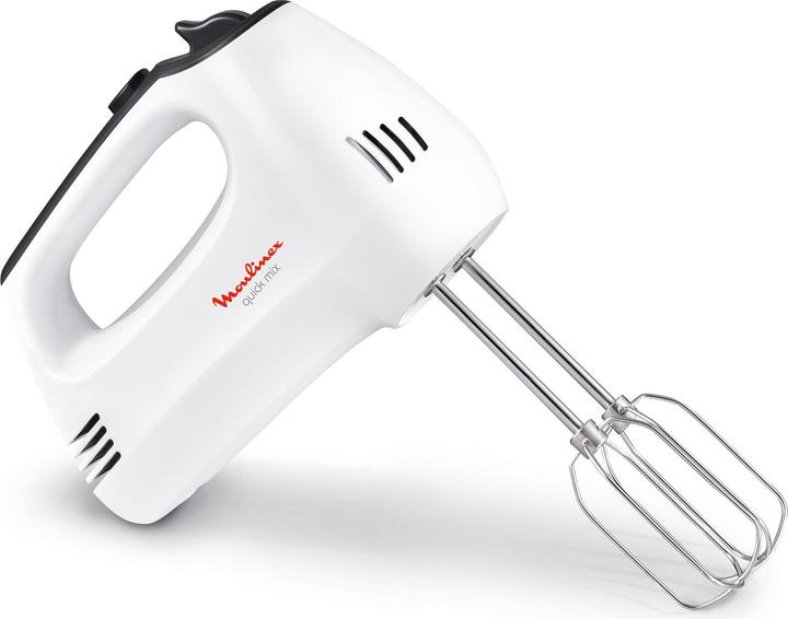 Moulinex HM3101 Quick Mix Elektrischer Schneebesen mit Rührhaken, 300 W (300 W)