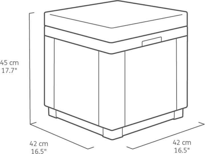 Actual product image Allibert Cube stool (with cushion)