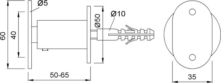 Produktbild Kws Handlaufstützen 4550 (Aluminium silber eloxiert)