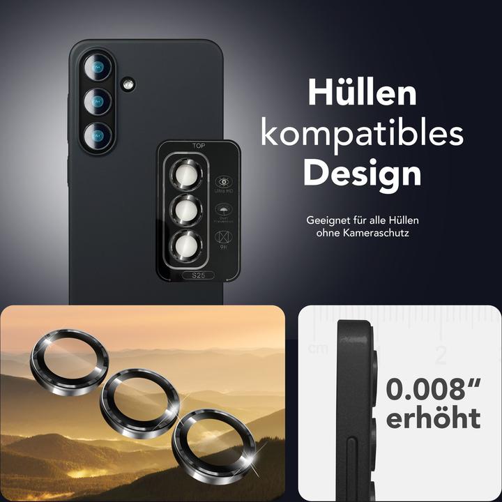 Produktbild Nalia Focus.Pro CLX - Kameraschutz Linsenglas Reflexionsfrei - Camera Lens Protector (1 Stück, Samsung Galaxy S25)