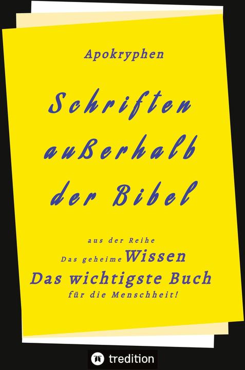 Actual product image Apokryphen - Schriften ausserhalb der Bibel (German, Paul Riessler, Publisher, Hermann Menge, 2022)