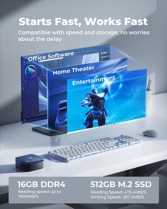 Produktbild NiPoGi Mini PC AK1PLUS Intel Alder Lake N95