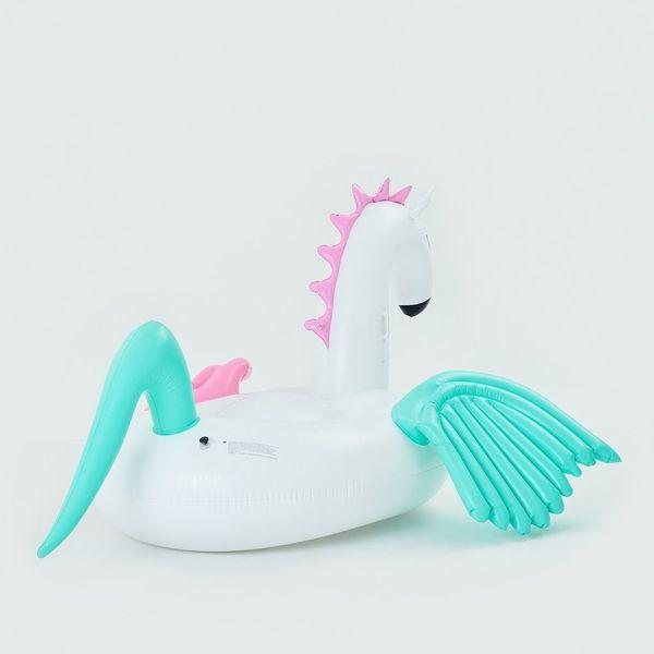 Produktbild MU Classic Aufblasbare XXL Einhorn Luftmatratze - pastellfarben