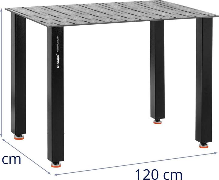 Produktbild Stamos Schweisstisch Lochplatte Lochtisch Schweissen höhenverstellbar 150 kg 80 x 120 cm