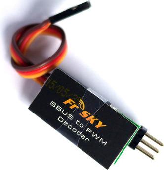 Actual product image FrSky US to PWM converter